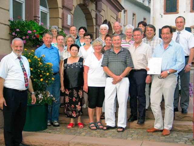 Erster Blumenschmuckwettbewerb in Herb... Die Preistrger wurden ausgezeichnet.  | Foto: Dennis zkan