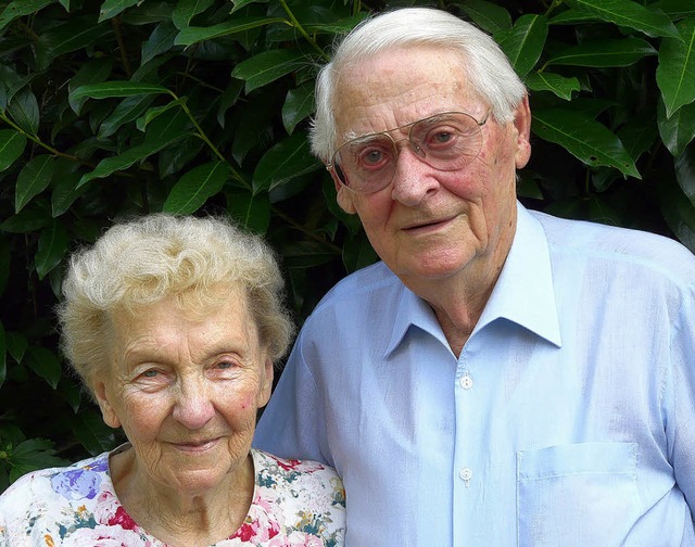 Seit 65 Jahren ein Paar:  Klara und Johann  Grnn   | Foto: Reiner Beschorner