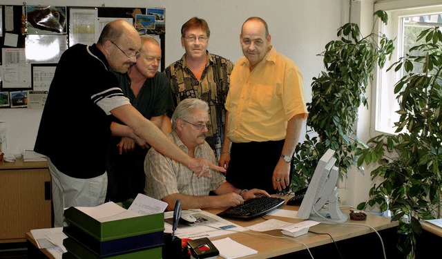 Ein eingespieltes Team: Geschftsfhre...ustellagentur Medien-Service Freiburg.  | Foto: christine speckner