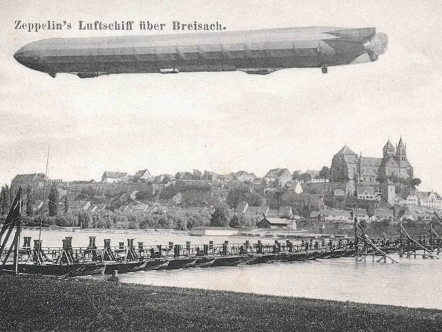 Der Zeppelin 1908 ber Breisach  | Foto: Quelle: Stadtarchiv Breisach