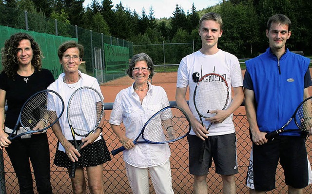 Die Tennisclubmeister im Einzel und Do...le, Benjamin Hug und Sebastian Bach    | Foto: D.MAURER