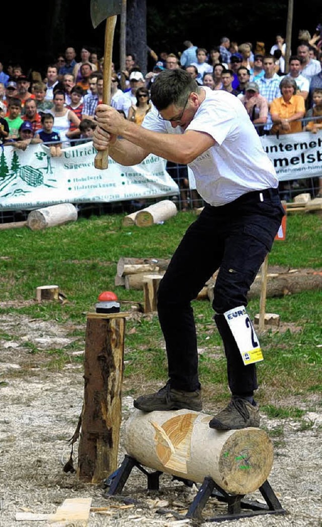 Stefan Eble, hier beim Wettkampf in Sc...  zugeschlagen &#8211; und gewonnen.    | Foto: Wolfgang Knstle