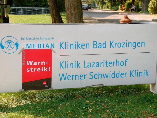 Die Zeichen bei den Median-Kliniken in Bad Krozingen stehen weiter auf Streik.  | Foto: Markus Donner