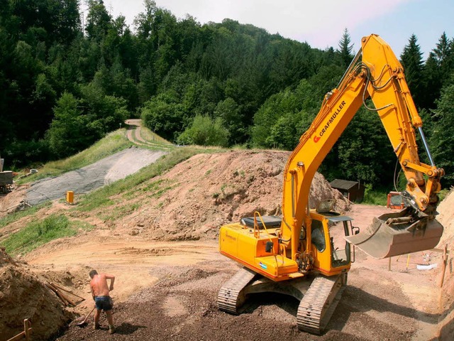 <Bildtext>Bauarbeiten am Rckhaltebecken Kirnbachtal</Bildtext>.  | Foto: Patrik Mller