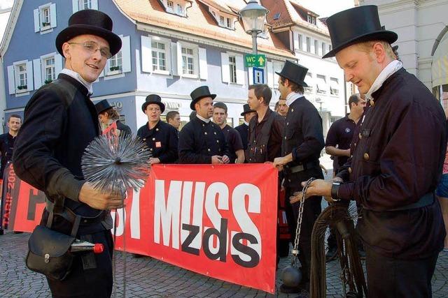 Schornsteinfeger demonstrieren in Offenburg