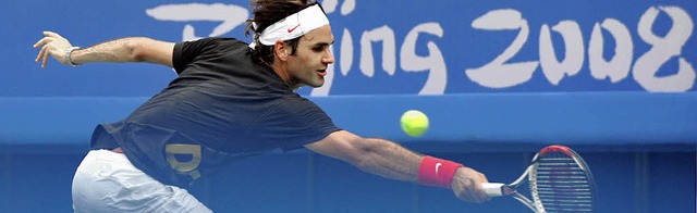 Die Noch-Nummer-eins Roger Federer beim Training in China   | Foto: afp