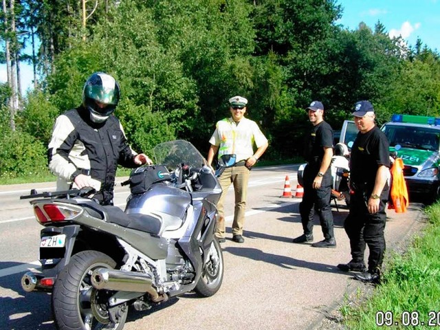 Motorrder kontrollierte die Polizei am Sonntag im Landkreis Waldshut.  | Foto: polizei