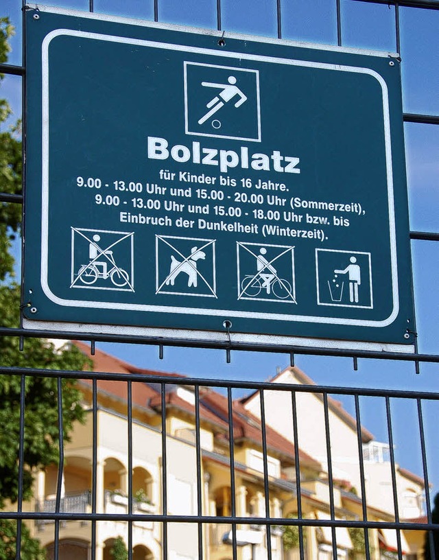 Der Bolzplatz am Kolpingweg in Staufen...sschusses ein Lrmgutachten einholen.   | Foto: MArkus Donner