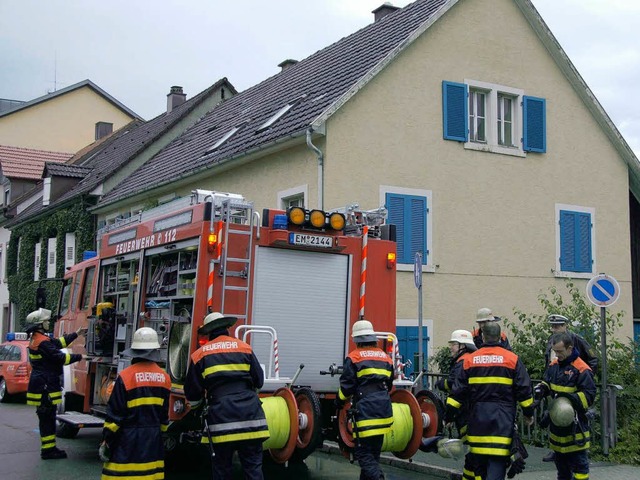 In der Erdgeschosswohnung des Hauses Neustrae 7 brannte es am Vormittag.  | Foto: Gerhard Walser