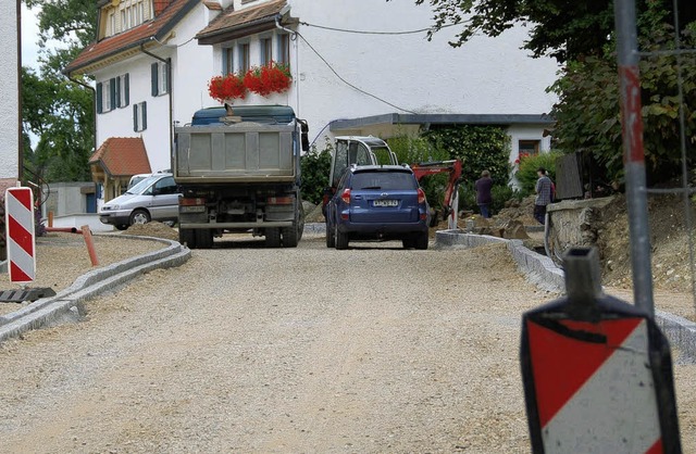 Eine von vielen Baumanahmen in der Fe... Der Vollausbau der Seppenhofer Strae  | Foto: Martin  Wunderle