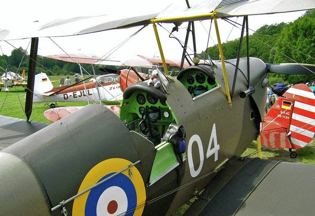 Beim Fest der Fliegergruppe Lahr-Etten...tdorf auch zu sehen: eine Tiger Moth.   | Foto: BZ