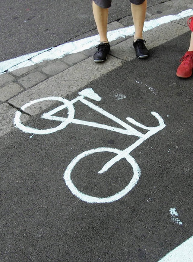 Mehr Radwege fr Basel fordern die jungen Grnen.    | Foto: Drescher