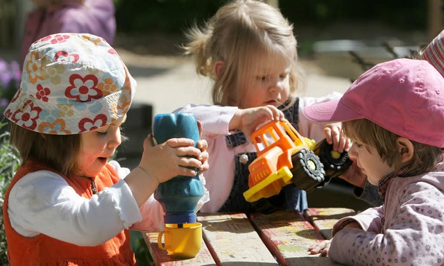 Elf Prozent der Dreijhrigen  im Sdwe...indergarten. Die SPD will das ndern.   | Foto: AFP