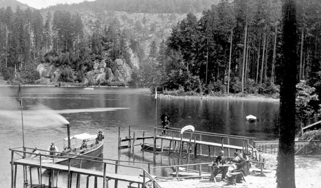 &#8222;Hiddigeigei&#8220; hie der Dam...ahrten auf dem Bergsee mglich waren.   | Foto: Stadtarchiv