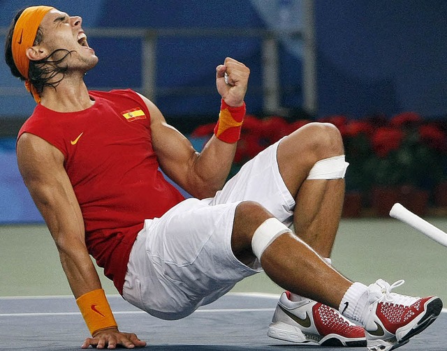 Ole: Rafael Nadal entpuppt sich auch in Peking als bester Tennisspieler.    | Foto: afp
