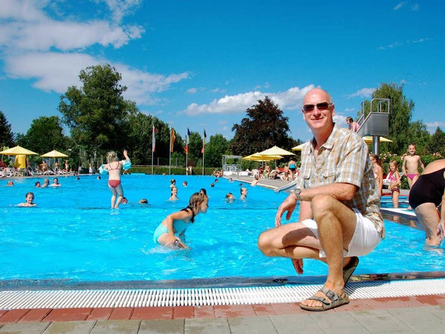 Thomas Kirnberger arbeitet im Ettenheimer Schwimmbad.  | Foto: Katharina Meyer