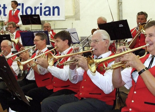 Der Musikzug St. Florian der  Feuerweh...zert anlsslich der 540. Chilbi auf.    | Foto: Freudig