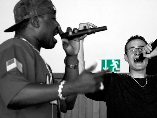 Gleam Joel (links) und der 19-jhrigen... Nachwuchsrapper Ruben Albiez (rechts)  | Foto: privat