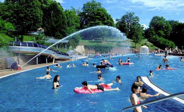 Ab 28 Grad Lufttemperatur fllt sich d...Lahr. So hei war&#8217;s aber selten.  | Foto:   Wolfgang Knstle