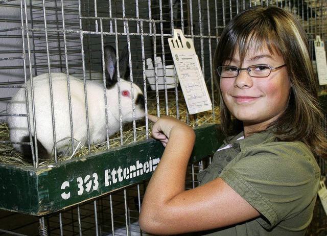Kaninchen sind besonders bei Kindern u...urden bei der Pokalschau ausgestellt.   | Foto: Ulrike Hiller