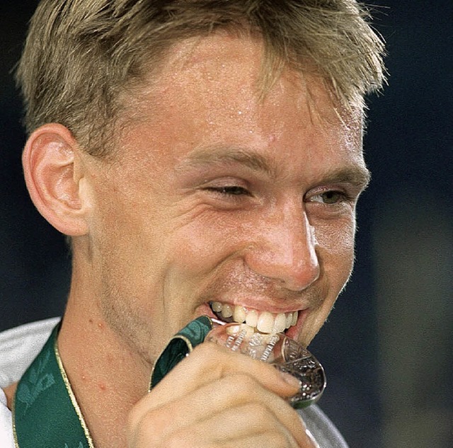 Frank Busemann beit auf Silber &#8211...n deutschen Olympiaerfolg im Zehnkampf  | Foto: DPA