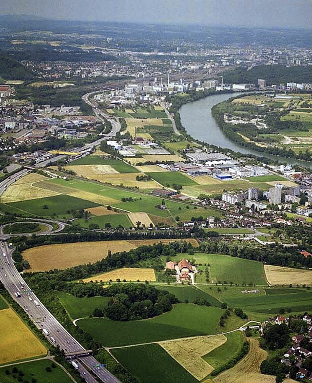 Zwischen Rhein, Pratteln und Augst entsteht &#8222;Salina Raurica&#8220;.   | Foto: BZ