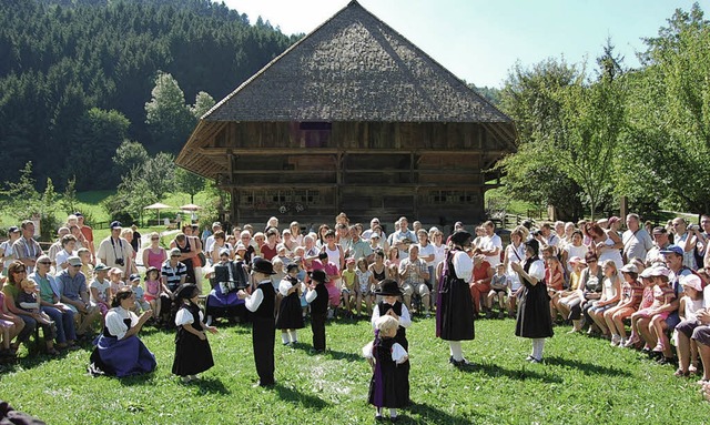 Hhepunkt im Ferienprogramm des Schwar...r die Gutacher Kindervolkstanzgruppe.   | Foto: ZVG