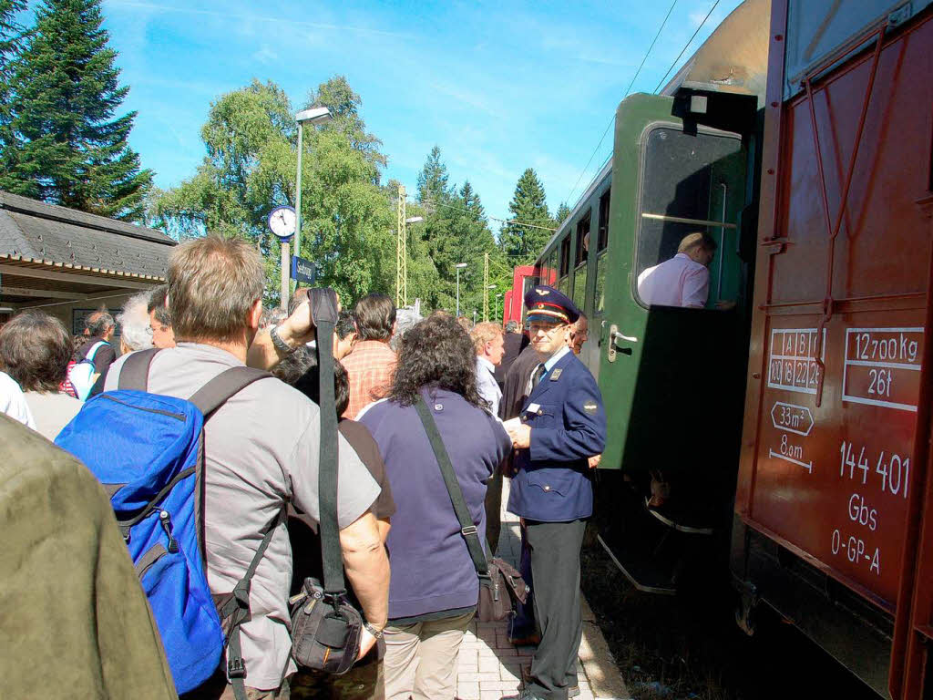 Fahrt mit der Museumsbahn von Schluchsee-Seebrugg nach Lffingen.