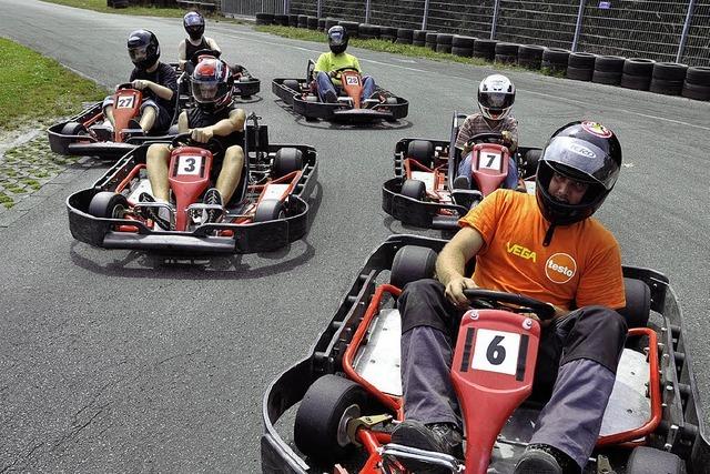 Beschleunigung auf der Teninger Kartbahn