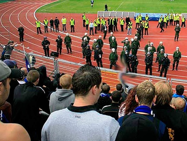 Beim Auswrtsspiel jngst in Kassel ve...rke die Mannheimer Fans zu befrieden. 
