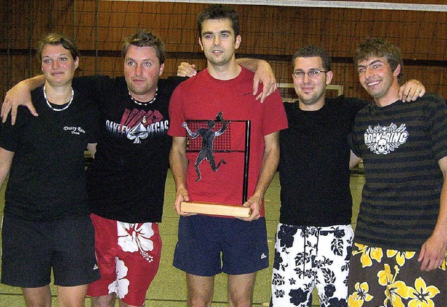 Gewinner des Ewattinger Volleyballturn...ic, Florian Albicker und Marco Johner. 