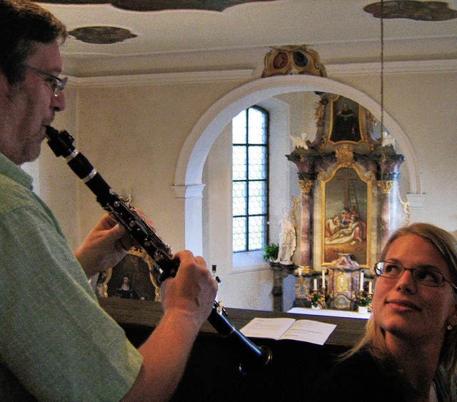 Michael Mayr, Klarinette, und seine To...ermusik zu einem besonderen Erlebnis.   | Foto: Anne Freyer