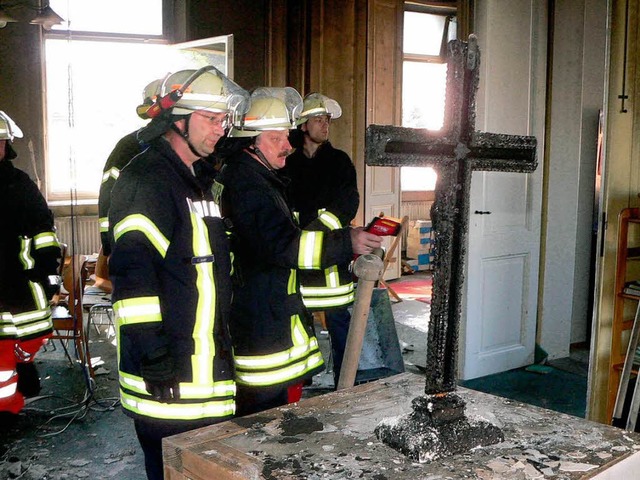 Der Versammlungsraum der AB-Gemeinde brannte aus  | Foto: Hermann Jacob