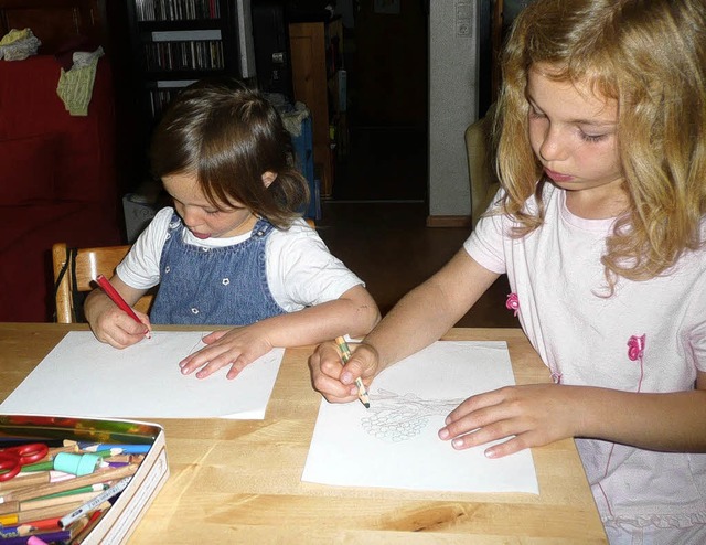 Die talentierte Anna und Nele Portele malen in ihrer Freizeit so oft es geht. 