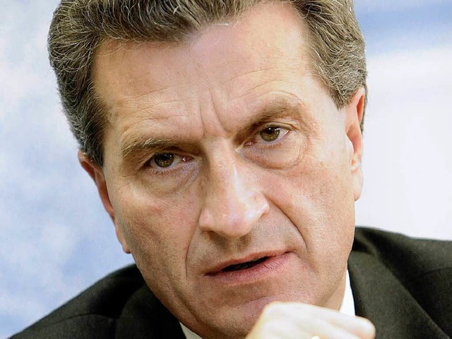 Ministerprsident Gnther  Oettinger  | Foto: dpa