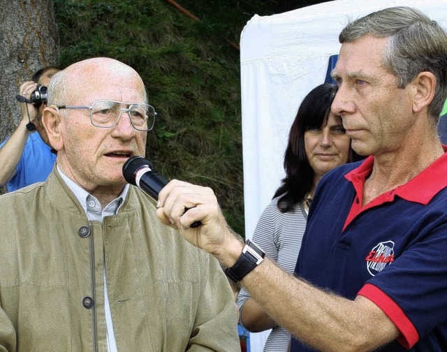 <Bildtext>Erich Frk, einer der ltest...kommen der Firmengrnder.  </Bildtext>  | Foto: Roswitha Klaiber