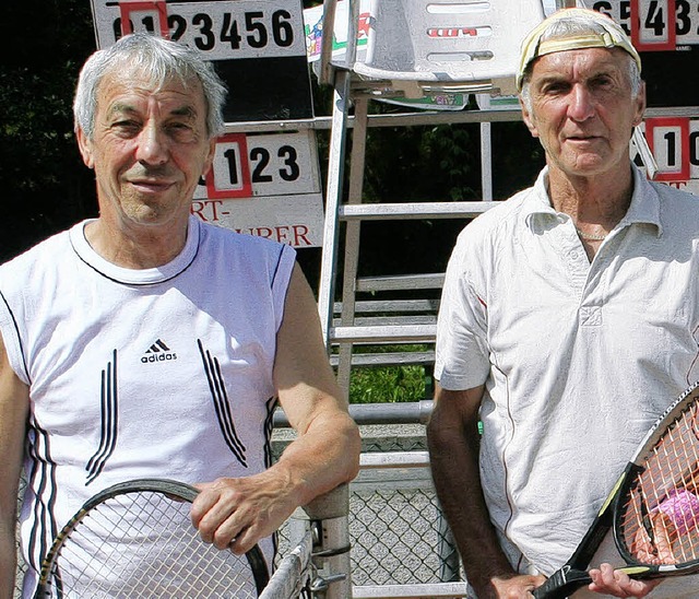 Das Neustdter Duo Walter Holzer (link...gen Tafel (Haspe/Kln) in zwei Stzen.  | Foto: maurer