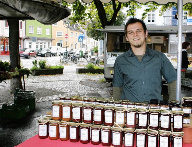 Selbststndig als Marmeladenmann &#821... Frost, Jungunternehmer aus Freiburg.   | Foto: Riebau