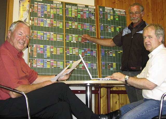 Stundenplanung ist derzeit angesagt: D... Konrektor Reiner Kaiser (von links).   | Foto: Markus Maier