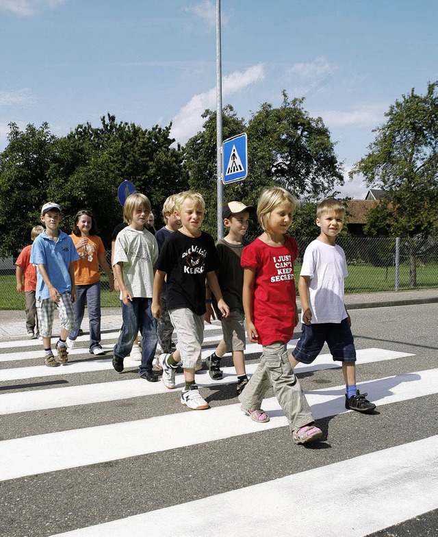 Kinder haben jetzt Vorfahrt.  | Foto: Christoph Breithaupt