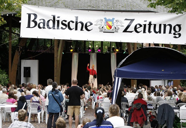 Auch das extra Kinder-Variet gestern ...ahlreiche Zuschauer in den Stadtpark.   | Foto: christoph Breithaupt