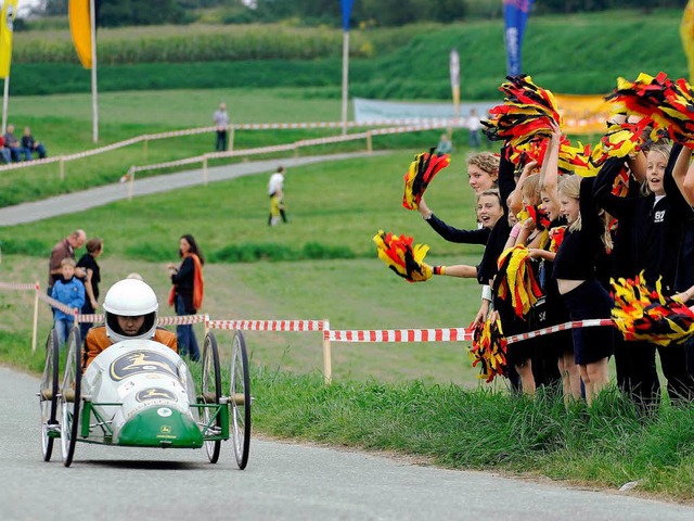 Tolle Atmosphre beim Seifenkistenrennen in Niederschopfheim.  | Foto: Peter Heck