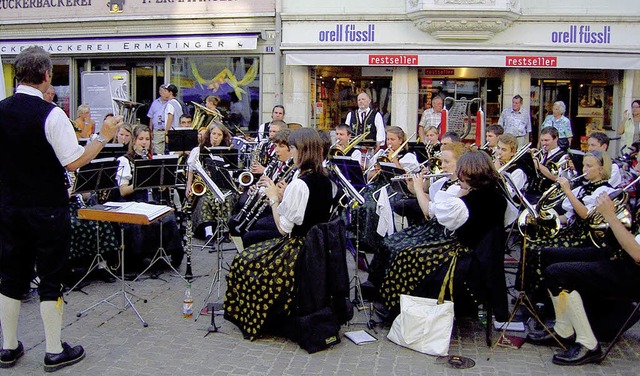 Mit von der Partie beim  &#8222;Stadtf...oderner und volkstmlicher Blasmusik.   | Foto: Siegfried  Krex