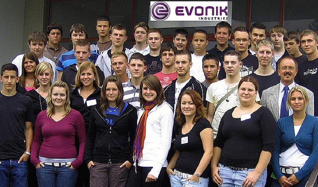 Die neuen Auszubildenden bei Evonik   | Foto: Privat