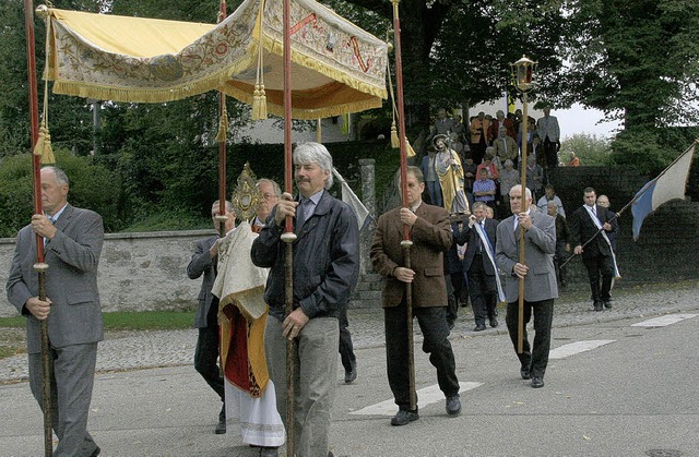 In Hochsal wurde am Patrozinium mit ei...heiligen Mrtyrers Pelagius, gedacht.   | Foto: Charlotte Frse