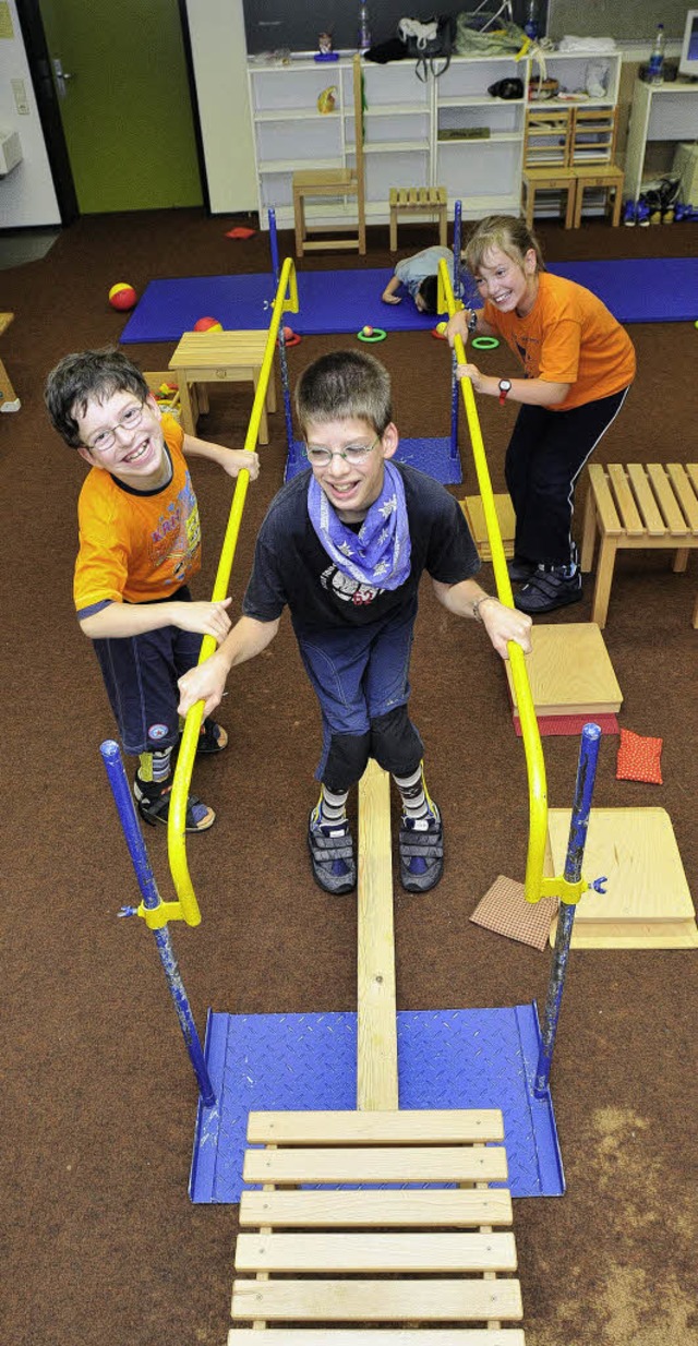 Training statt Ferien: Robin, Sepand u...m Verein &#8222;Fortschritt &#8220;.    | Foto: Schneider