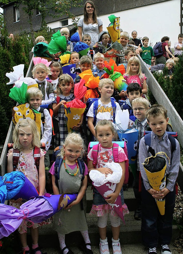23 Kinder fanden am Mittwoch Aufnahme ...ches Willkommen fr die Erstklssler.   | Foto: DIETER MAURER