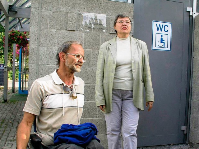 Das Behinderten-WC auf dem Donaueschin...nd Christa Lrcher ein Dorn im Auge.    | Foto: Beathalter