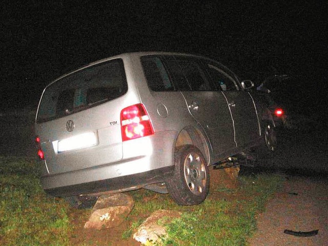 Havarie: Im Alkoholnebel hatte der Fah...ses Wagens die Orientierung verloren.   | Foto: Polizei