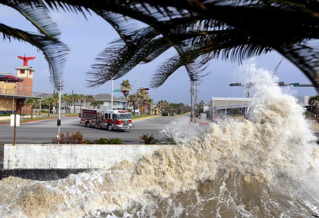 Vorbereitung in der Stadt Galveston, f...esonders gefhrlich zu werden droht.    | Foto: dpa